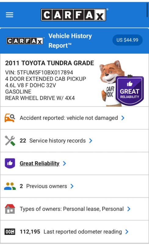 2011 Toyota Tundra Grade