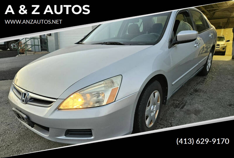 2007 Honda Accord for sale at A & Z AUTOS in Westfield MA