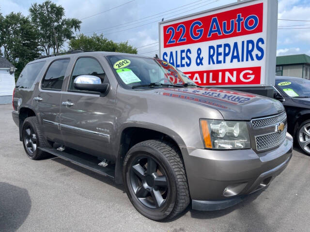 2012 Chevrolet Tahoe for sale at 22 G Auto Sales in Schenectady, NY