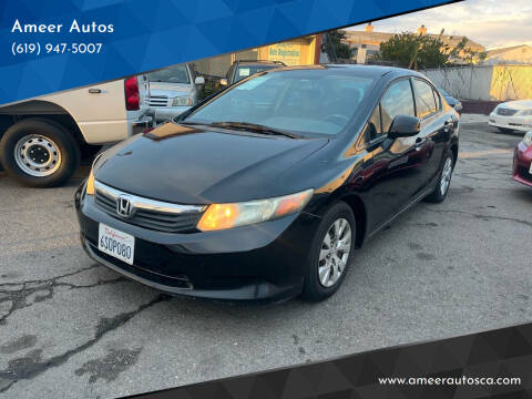 2012 Honda Civic for sale at Ameer Autos in San Diego CA