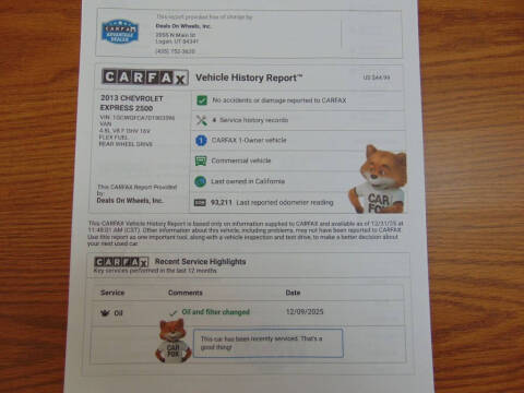 2013 Chevrolet Express 2500