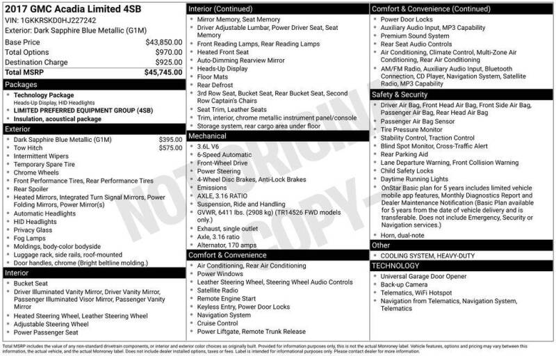 2017 GMC Acadia Limited