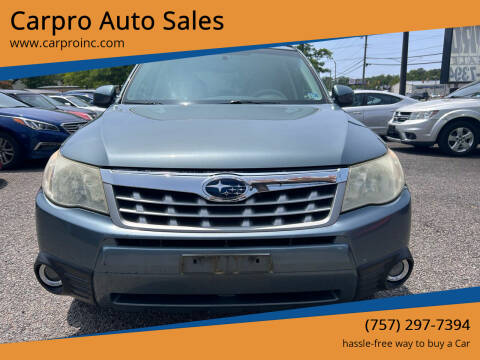2013 Subaru Forester for sale at Carpro Auto Sales in Chesapeake VA