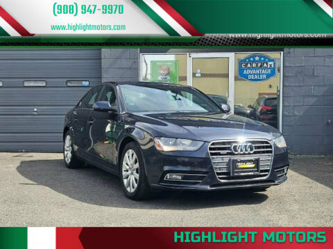 2014 Audi A4 for sale at Highlight Motors in Linden NJ