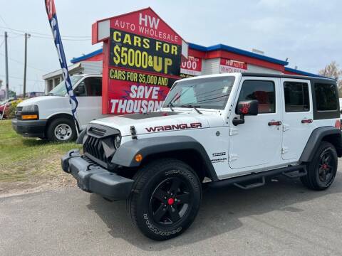 2017 Jeep Wrangler Unlimited for sale at HW Auto Wholesale in Norfolk VA