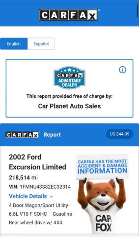 2002 Ford Excursion Limited
