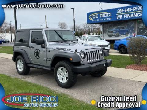 2017 Jeep Wrangler for sale at JOE RICCI AUTOMOTIVE in Clinton Township MI