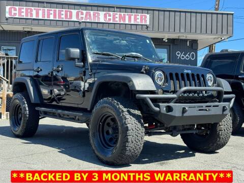 2012 Jeep Wrangler Unlimited for sale at CERTIFIED CAR CENTER in Fairfax VA