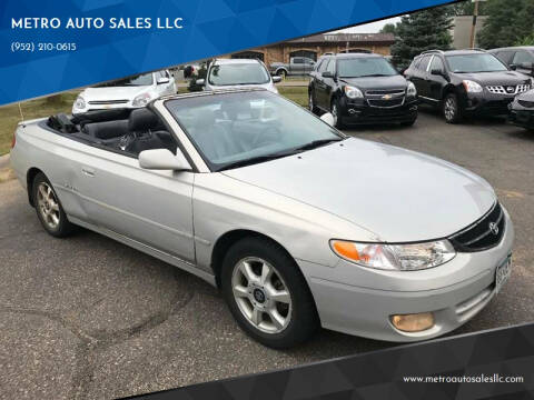 2000 Toyota Camry Solara for sale at METRO AUTO SALES LLC in Lino Lakes MN