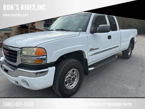 2003 GMC Sierra 2500HD for sale at RON'S RIDES,INC in Bunnell FL