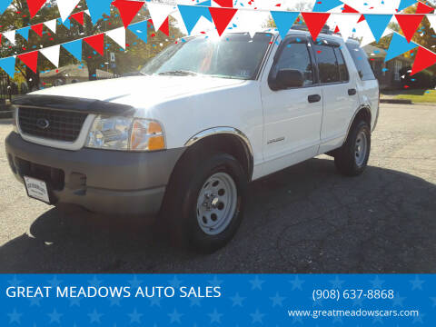 2002 Ford Explorer for sale at GREAT MEADOWS AUTO SALES in Great Meadows NJ