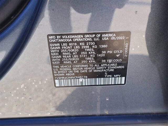 2022 Volkswagen Atlas V6 SE 4Motion