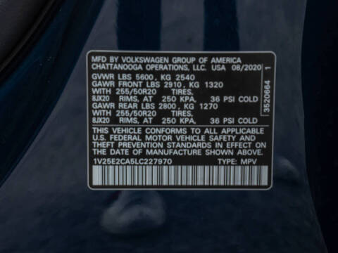 2020 Volkswagen Atlas Cross Sport