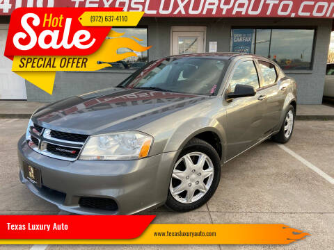 2013 Dodge Avenger for sale at Texas Luxury Auto in Cedar Hill TX