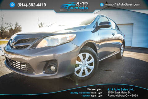 2011 Toyota Corolla for sale at 4:19 Auto Sales LTD in Reynoldsburg OH