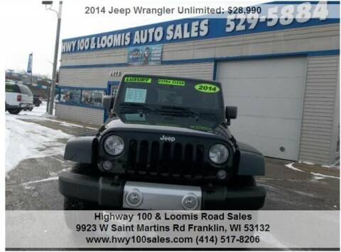 2014 Jeep Wrangler Unlimited for sale at Highway 100 & Loomis Road Sales in Franklin WI