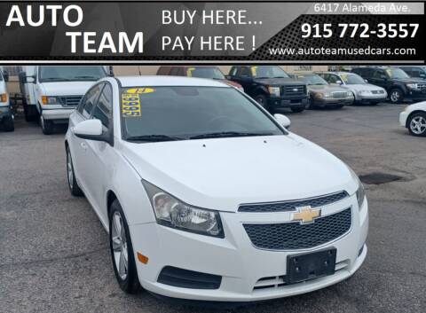 2014 Chevrolet Cruze for sale at AUTO TEAM in El Paso TX