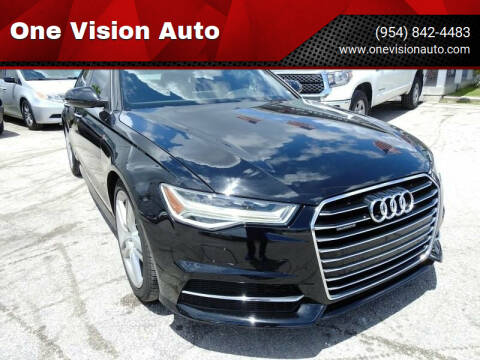 2016 Audi A6 for sale at One Vision Auto in Hollywood FL