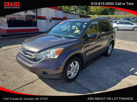 2010 Honda CR-V for sale at CRAIGE MOTOR CO in Durham NC