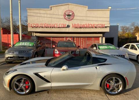 2014 Chevrolet Corvette for sale at Eazy Auto Finance in Dallas TX