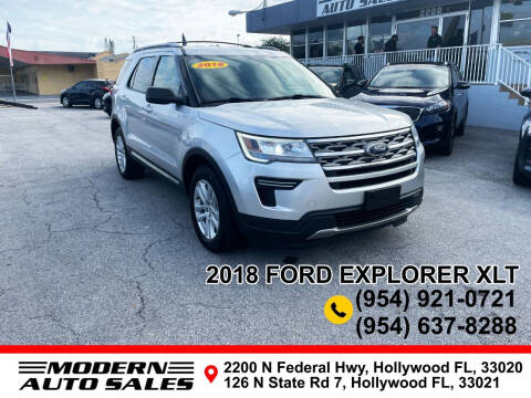 2018 Ford Explorer for sale at Modern Auto Sales in Hollywood FL