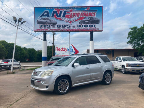 2011 GMC Acadia for sale at ANF AUTO FINANCE in Houston TX