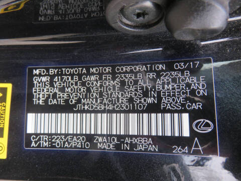 2017 Lexus CT 200h