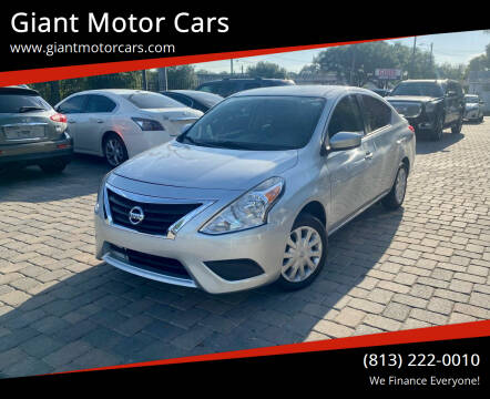 2019 Nissan Versa for sale at Giant Motor Cars in Tampa FL