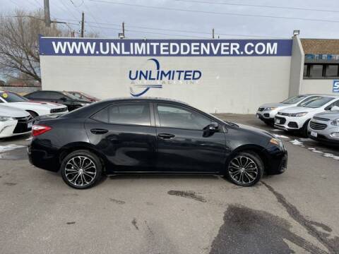 2016 Toyota Corolla for sale at Unlimited Auto Sales in Denver CO