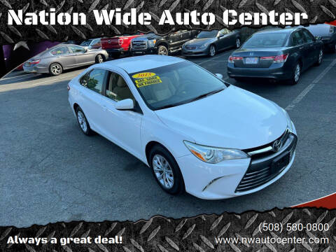 2015 Toyota Camry for sale at Nation Wide Auto Center in Brockton MA