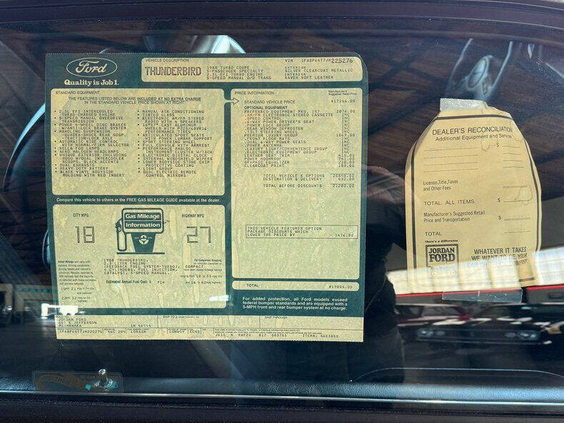 1988 Ford Thunderbird Turbo