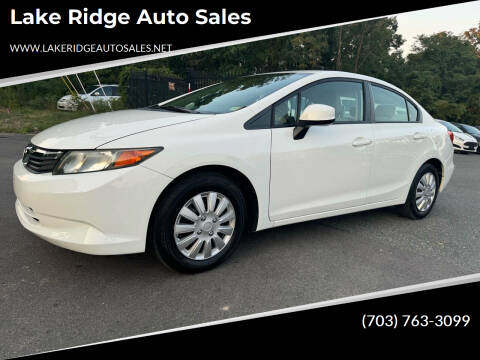 2012 Honda Civic for sale at Lake Ridge Auto Sales in Woodbridge VA