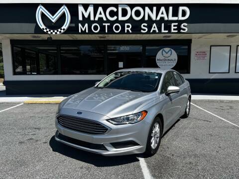 2017 Ford Fusion for sale at MacDonald Motor Sales in High Point NC