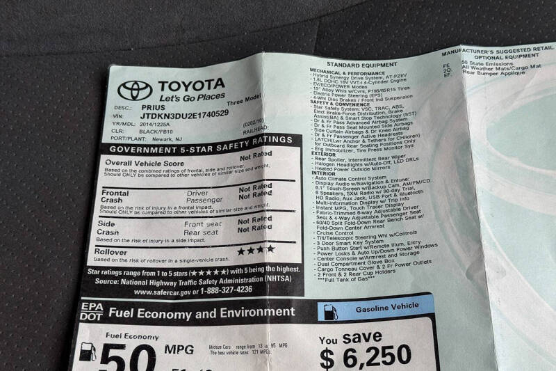 2014 Toyota Prius Three