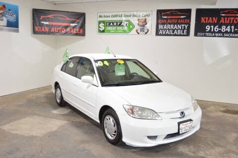 2004 Honda Civic for sale at Kian Auto Sales in Sacramento CA