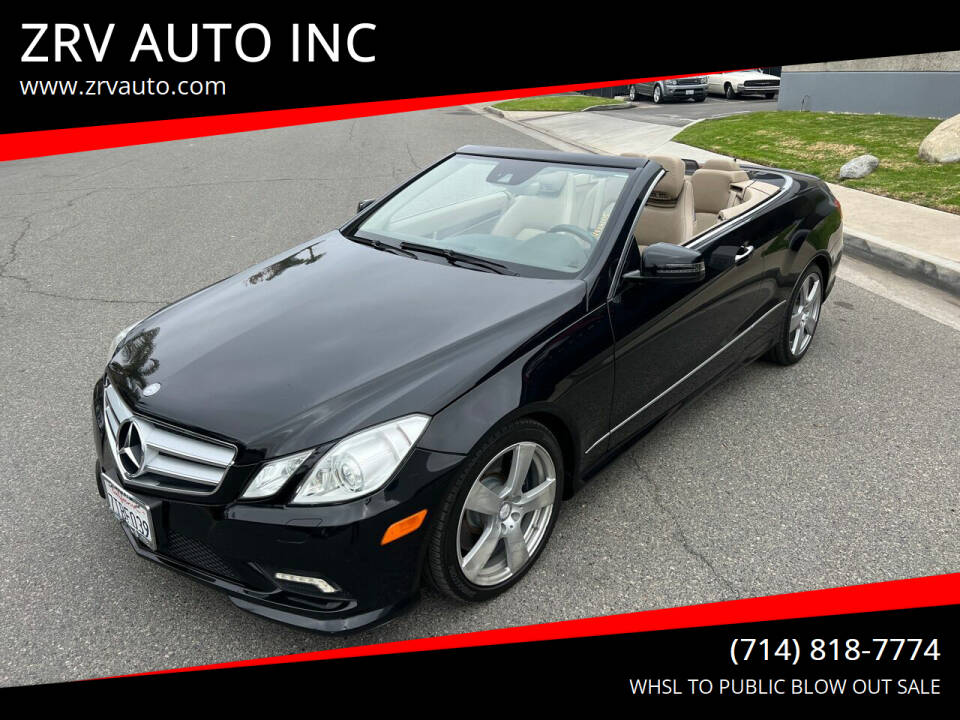 2011 Mercedes-Benz E-Class for sale at ZRV AUTO INC in Brea, CA