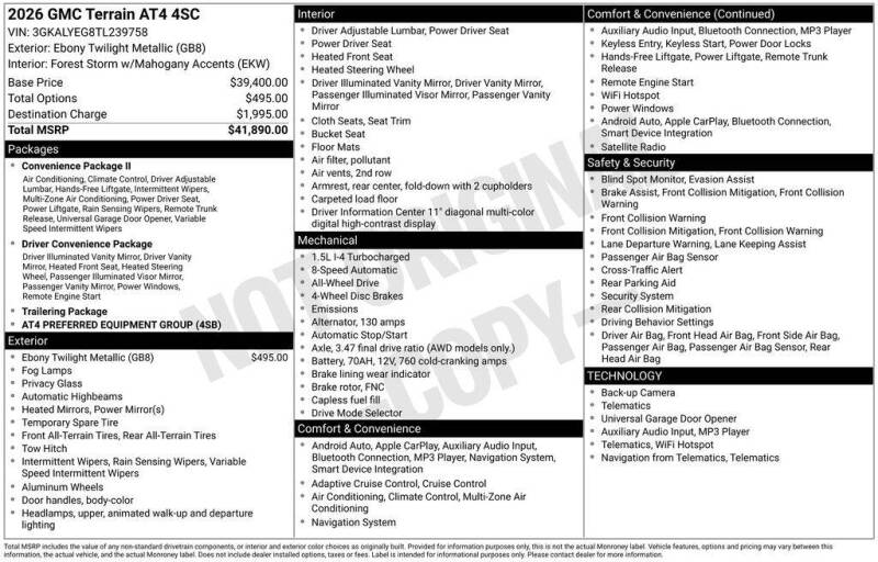 2026 GMC Terrain AT4
