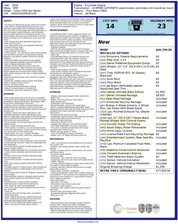 2019 GMC Yukon Denali