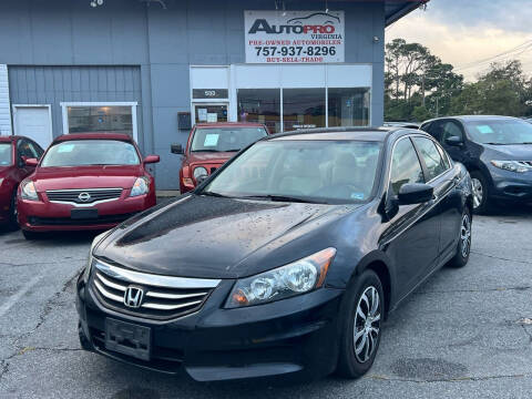 2012 Honda Accord for sale at AutoPro Virginia LLC in Virginia Beach VA