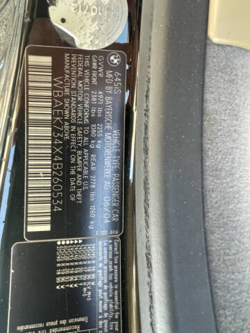 2004 BMW 6 Series 645Ci