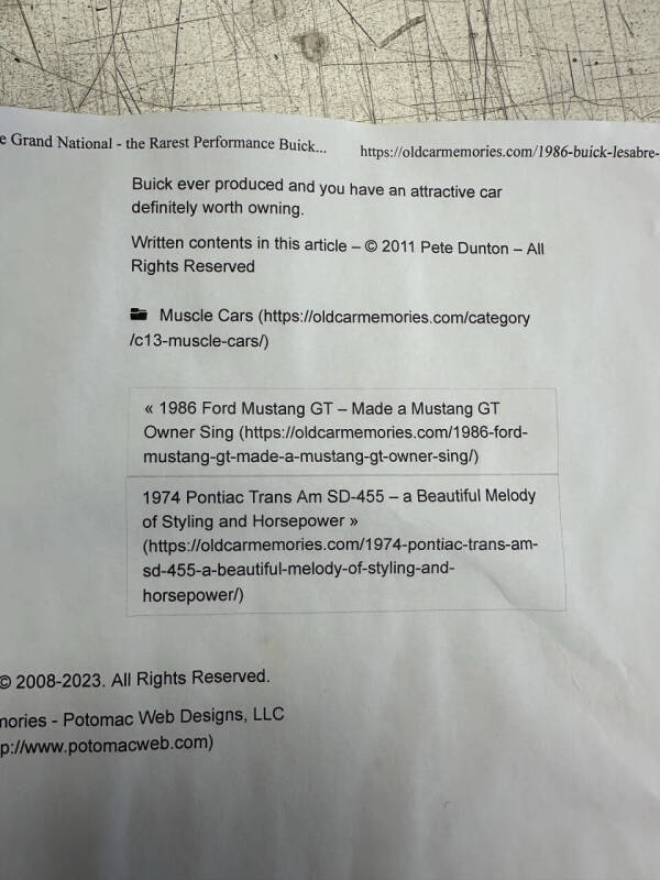 1986 Buick LeSabre Custom