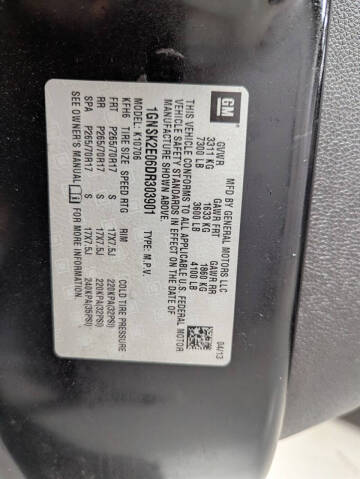 2013 Chevrolet Tahoe Special Service