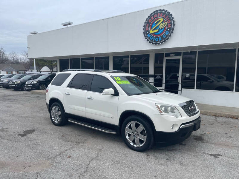 2010 GMC Acadia for sale at 2nd Generation Motor Company in Tulsa OK