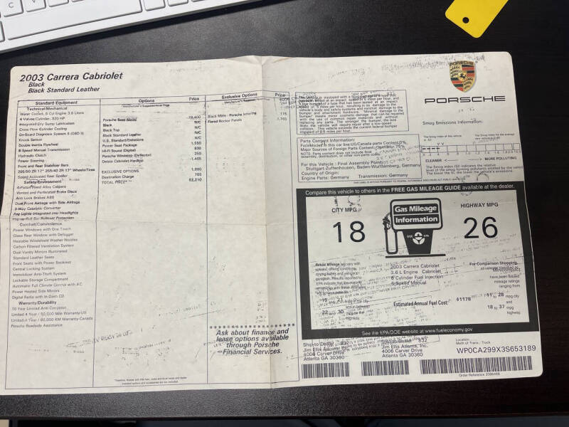 2003 Porsche 911 Carrera