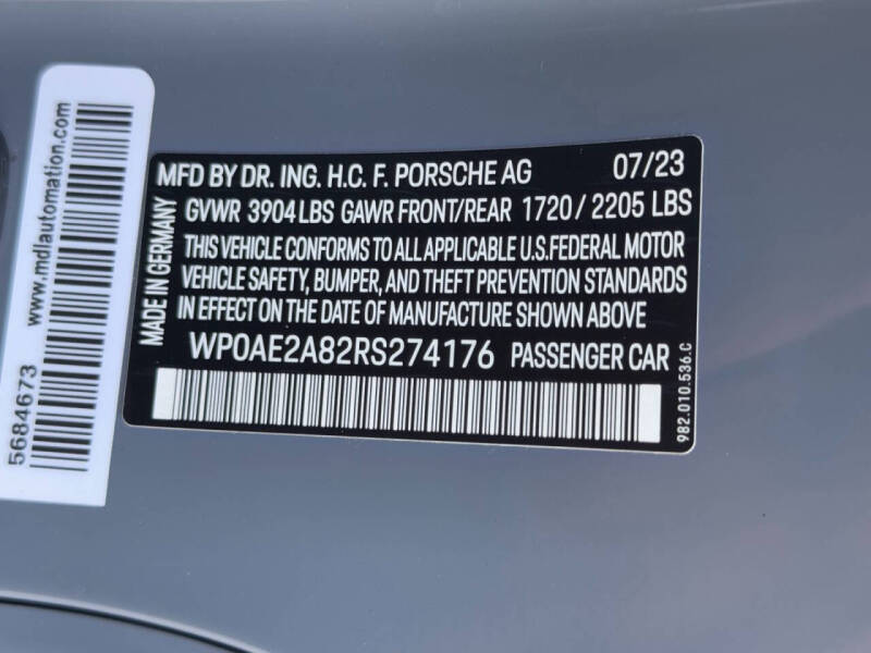 2024 Porsche 718 Cayman GT4 RS