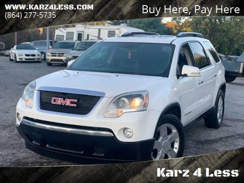 2008 GMC Acadia for sale at Karz 4 Less in Greenville SC
