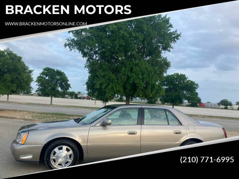 2003 Cadillac DeVille for sale at BRACKEN MOTORS in San Antonio TX