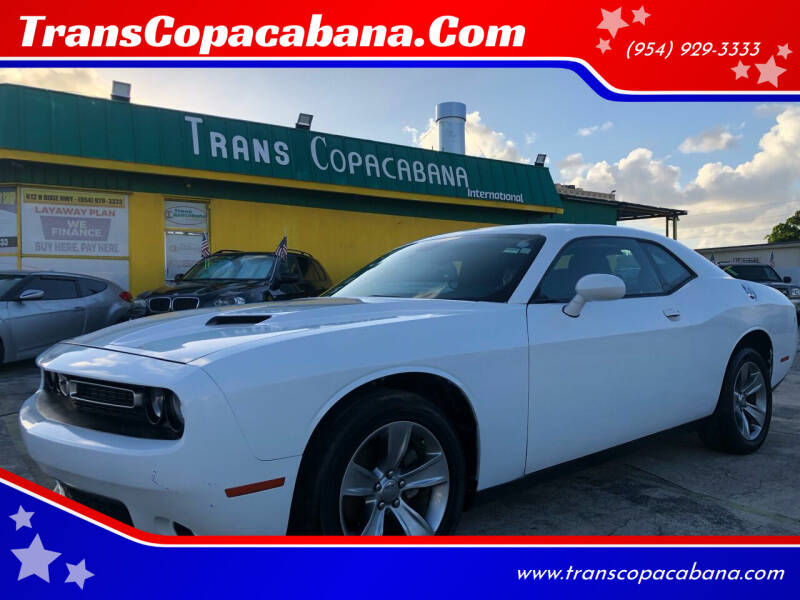 2016 Dodge Challenger for sale at TransCopacabana.Com in Hollywood FL