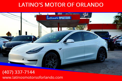 2020 Tesla Model 3 for sale at LATINO'S MOTOR OF ORLANDO in Orlando FL