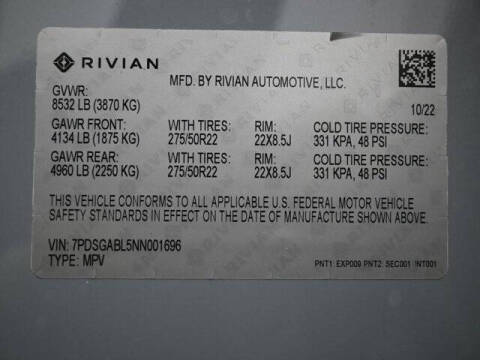 2022 Rivian R1S Launch Edition